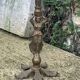 Foot of lamp statuette woman in regulates art deco
