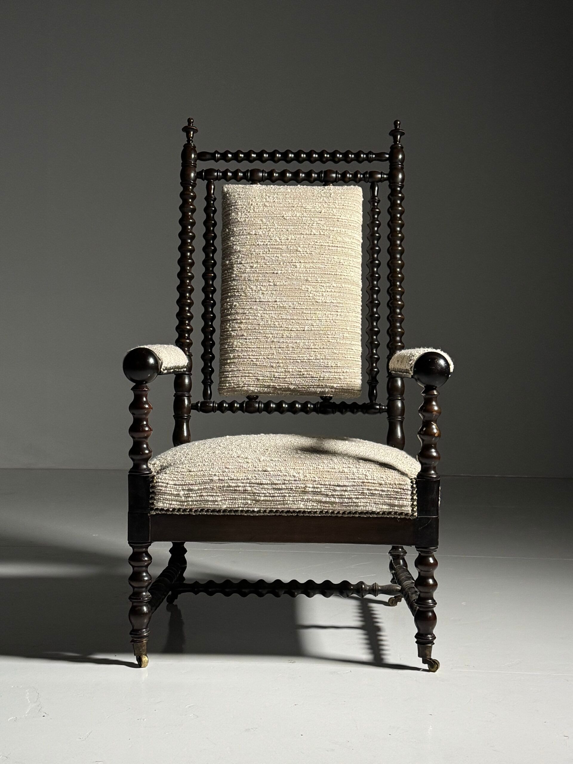 Fauteuil bobine anglais du 19ème siècle
