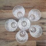 Vintage arc crystal aperitif glasses