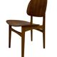 Vintage dining room chair Scandinavian 1960s plywood and teak design