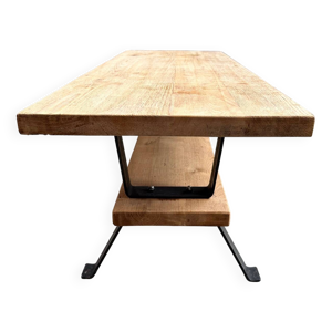 Table basse bois et métal