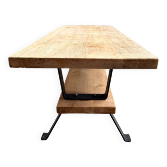 Table basse bois et métal