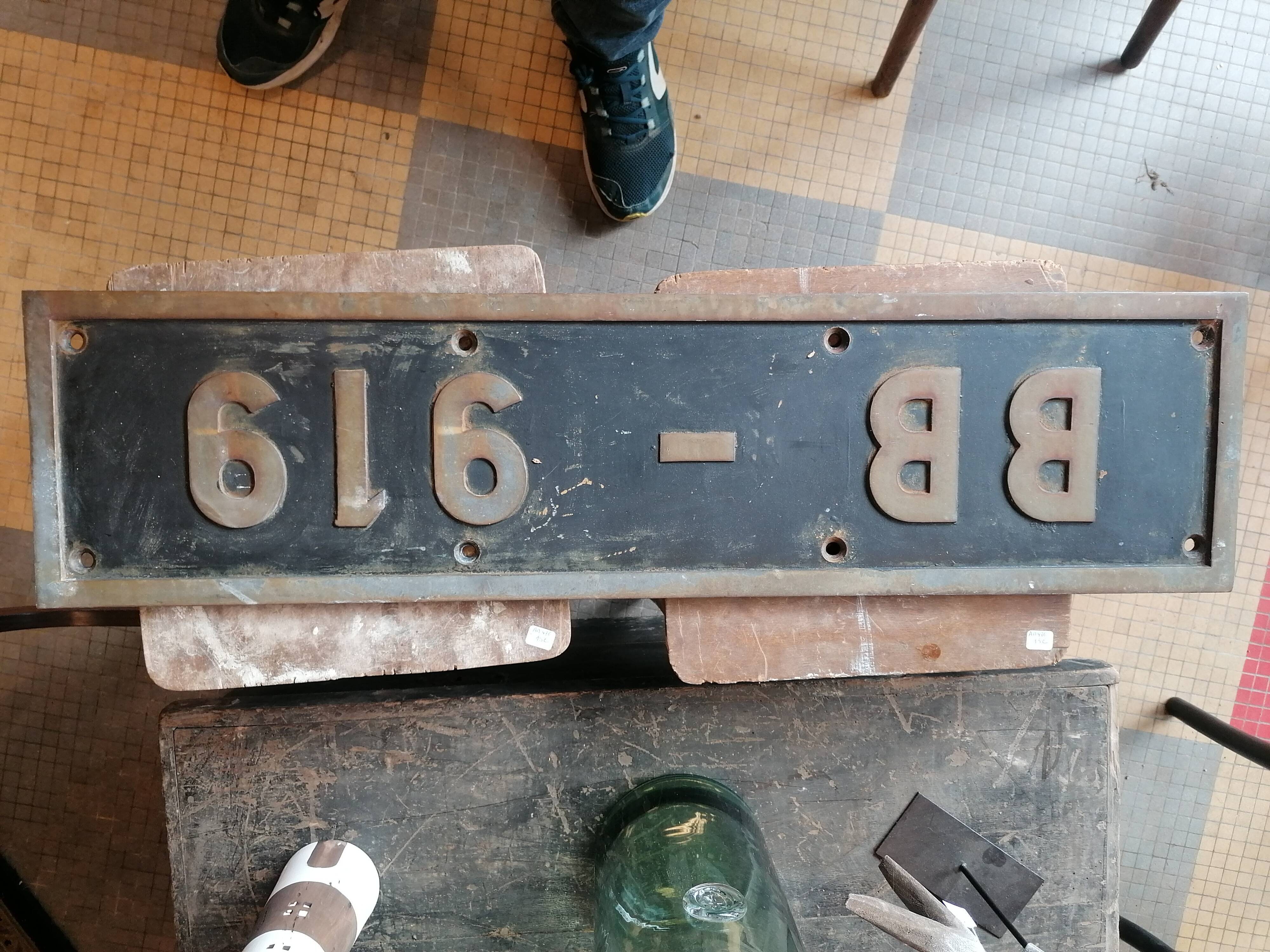Plaque locomotive BB
