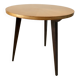 Tripod coffee table in wood and two-tone marquetry Scandinavian design 50s-60s
