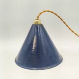 Enameled sheet metal cone pendant light