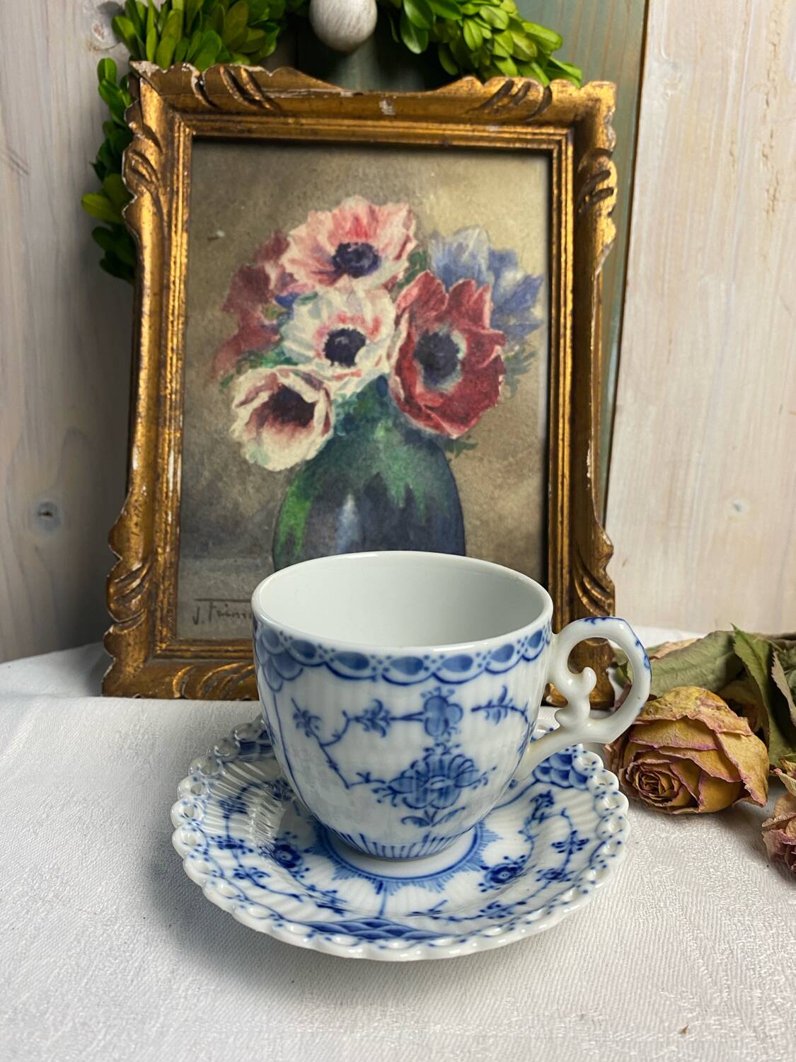 Royal Copenhagen Lace Cup and Saucer