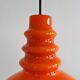 German Orange Glass Pendant Lamp by Peill & Putzler, 1960s