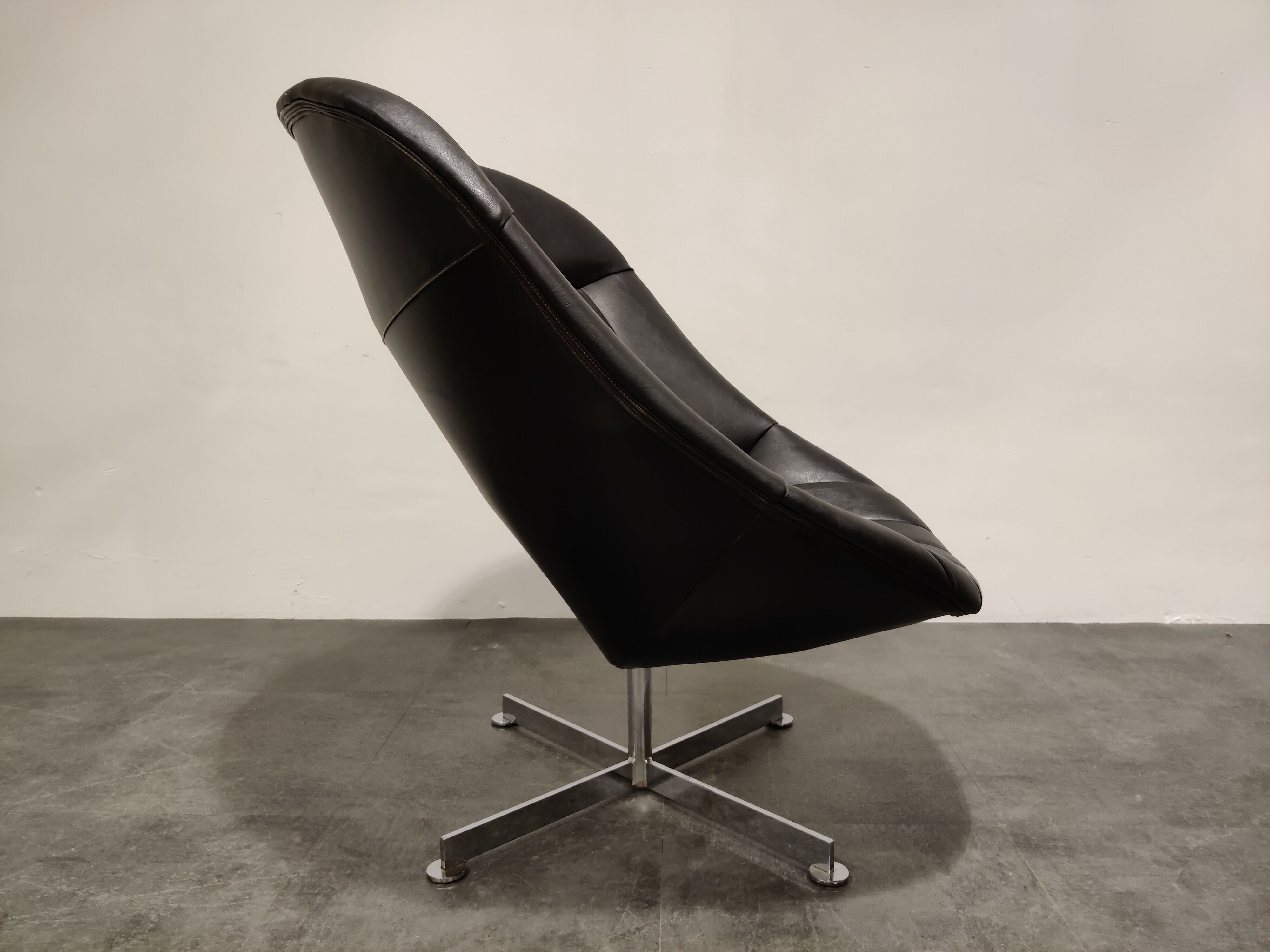 Vintage swivel chair by Rudolf Wolf for Rohé Noordwolde, 1960