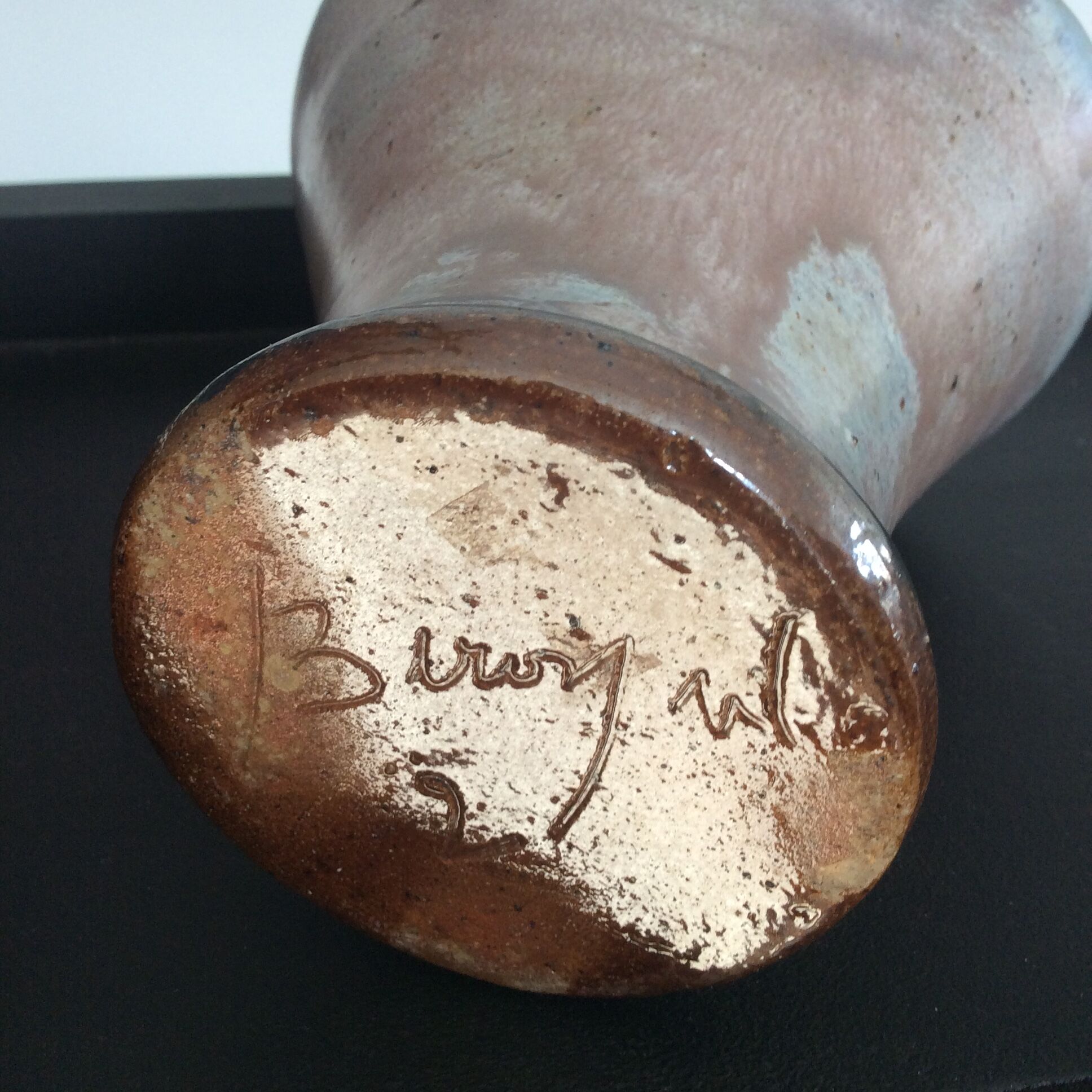 Signed vintage ceramic bouquet vase