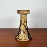 Mid-century Danish studio ceramic candlestick signed Aage Würtz, 1960s.