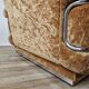 Fauteuil années 70 en tissu et acier