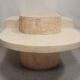 Oval stone coffee table Mactan brutalist marble by Magnussen PONTE