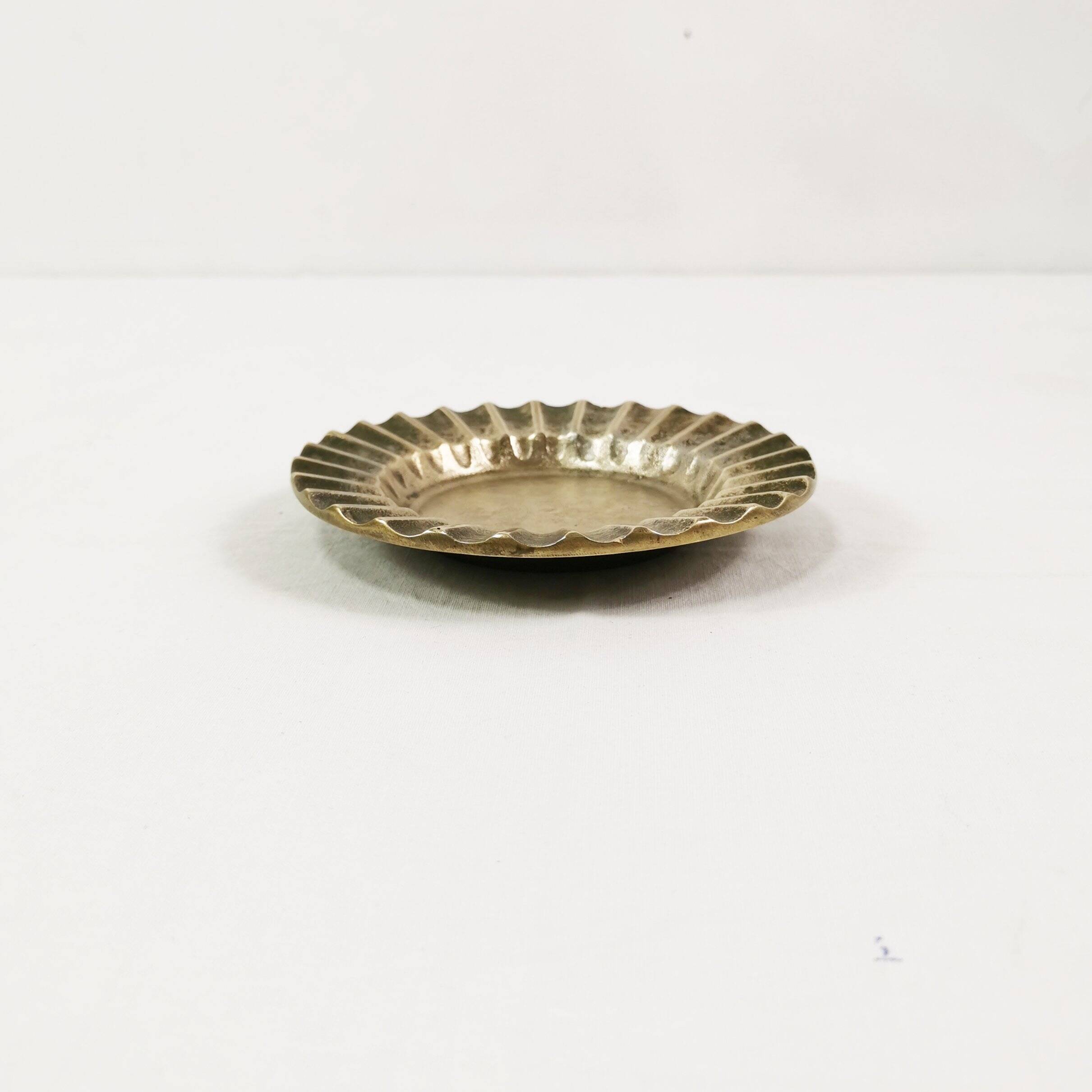 Art Deco brass ashtray, Denmark, 1950s.