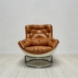 1960s Vintage leather 'Karate' Chair Set by Michel Cadestin for Airborne