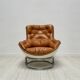 1960s Vintage leather 'Karate' Chair Set by Michel Cadestin for Airborne