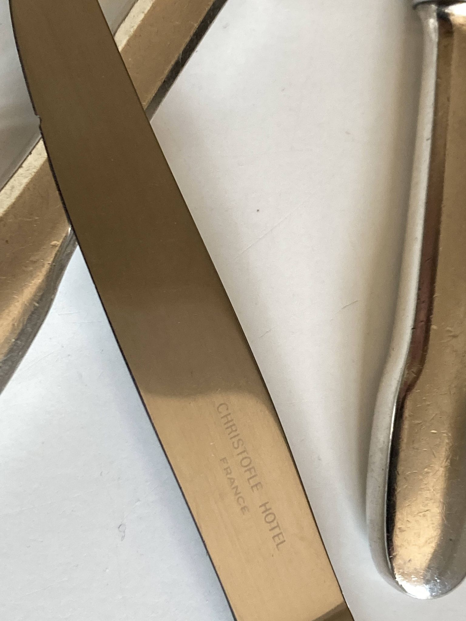 Set of 6 Cluny Christofle brasserie dessert knives