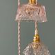 Vintage triple suspension lampshade in glass and cut crystal - collection
