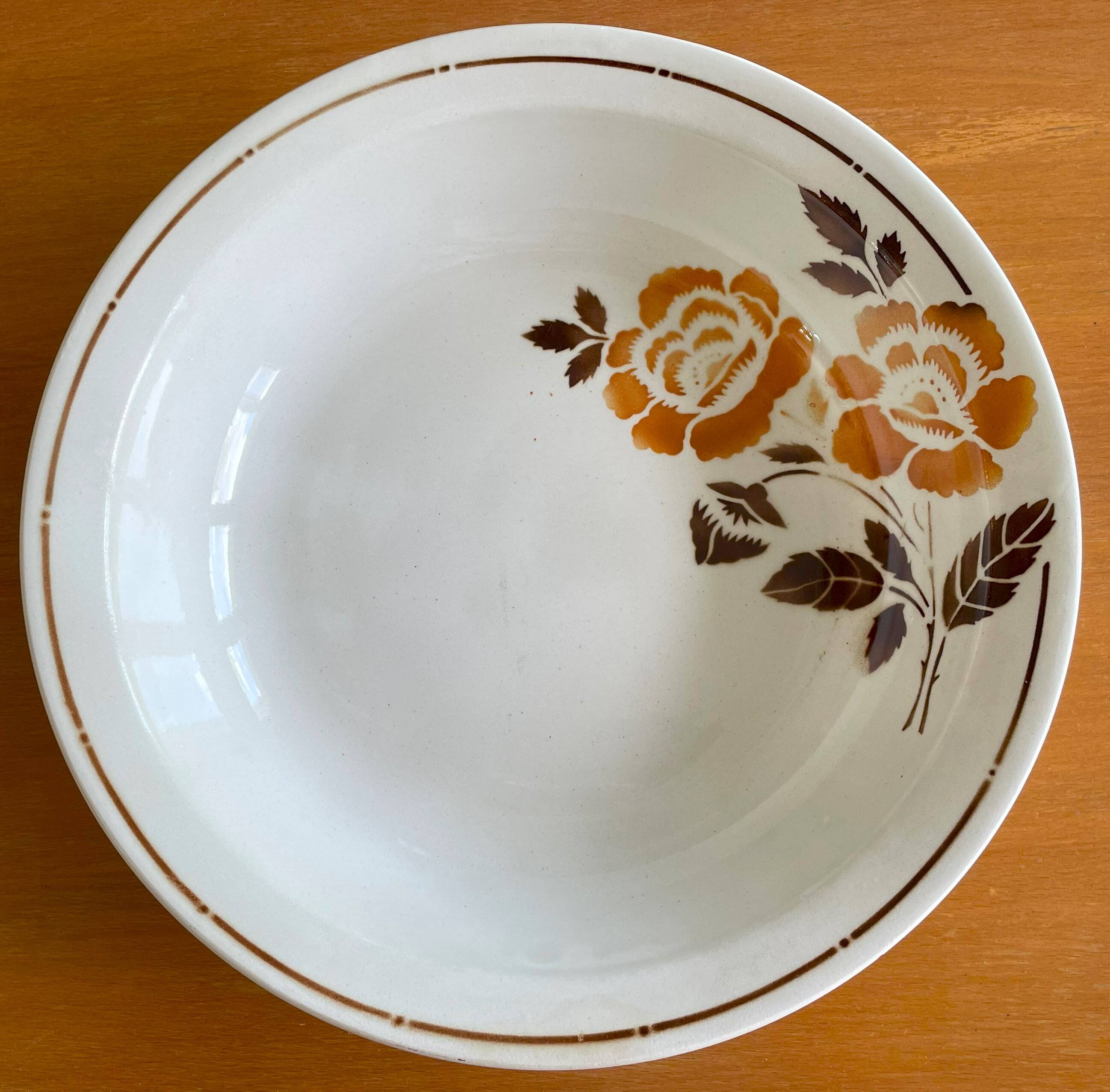 Antique earthenware salad bowl from Saint-Amand (North)