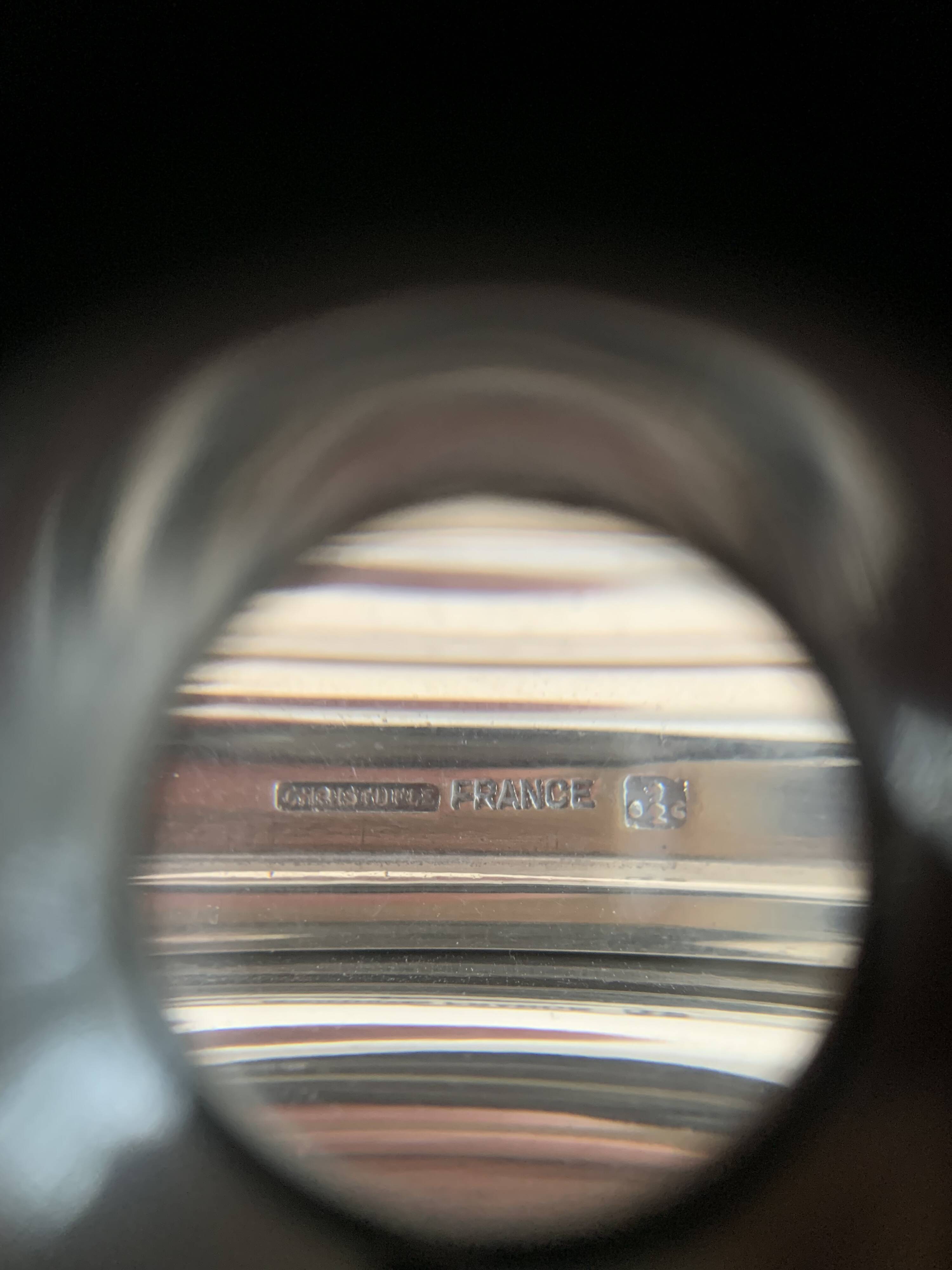 6 silver-plated knife rests Christofle