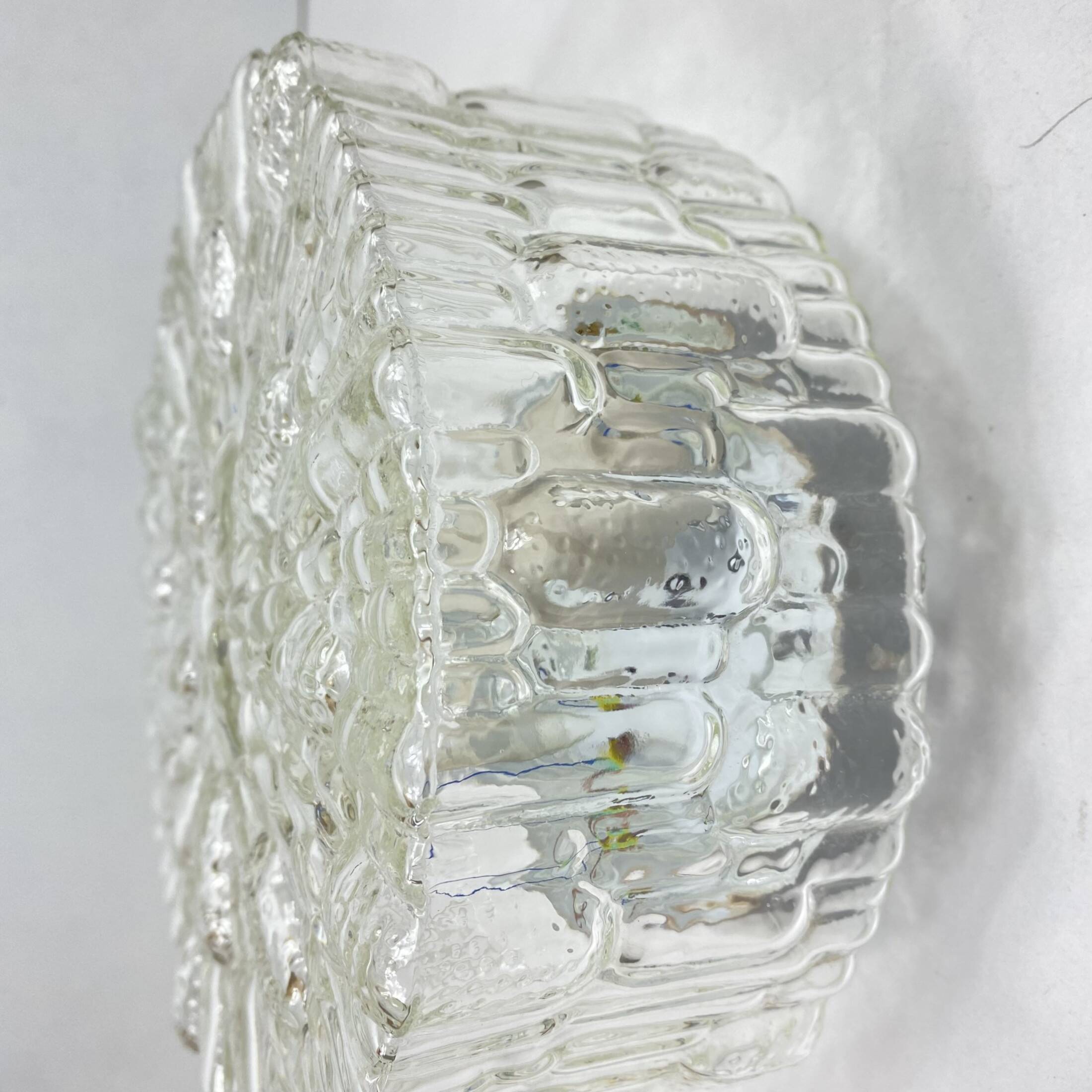 Minimalist glass ceiling wall light 1970 1980 seventies eighties LAMP-7137
