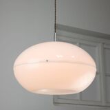 Italian Space Age Big White Doughnut Lamp, 70s