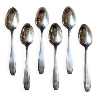 6 small silver-plated spoons