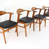 Set of 4 Erik Kirkegaard Hong stolefabrik chairs vintage model 49