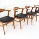 Set of 4 Erik Kirkegaard Hong stolefabrik chairs vintage model 49