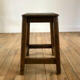 1950s wooden workshop stool