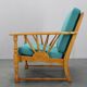 1950s solid oak armchair, Czechoslovakia