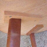 Wood round coffee table 1950/1960