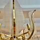 Venini Palm chandelier in glass and gilding, Italy 1980