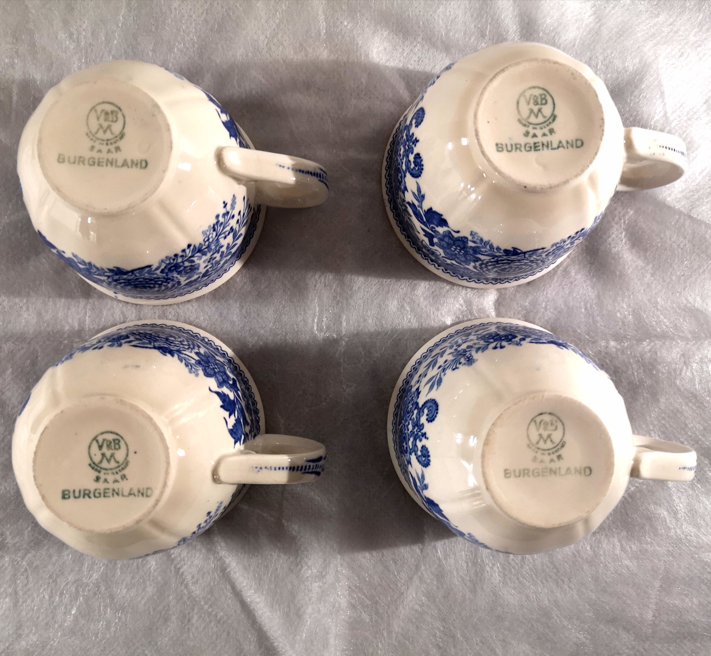 Burgenland Villeroy and Boch cups and sub-cups