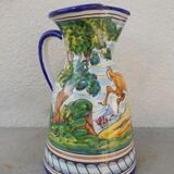 Ceramic Talavera pitcher hand-painted décor