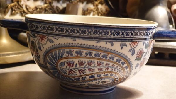 Bol faïence de gien décor cachemire