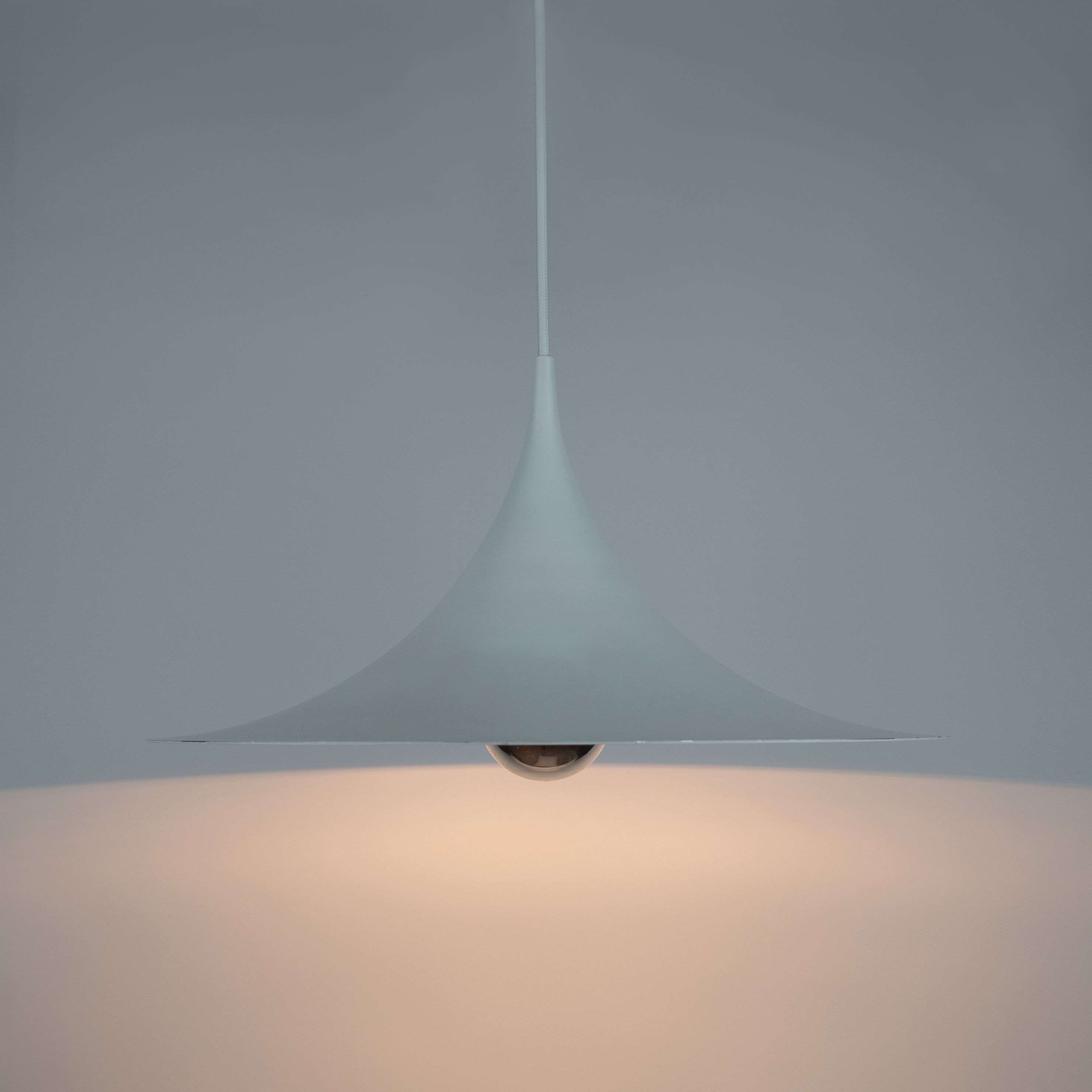 Pair of Danish vintage pendant lamps Semi by Bonderup&Thorup, 1968