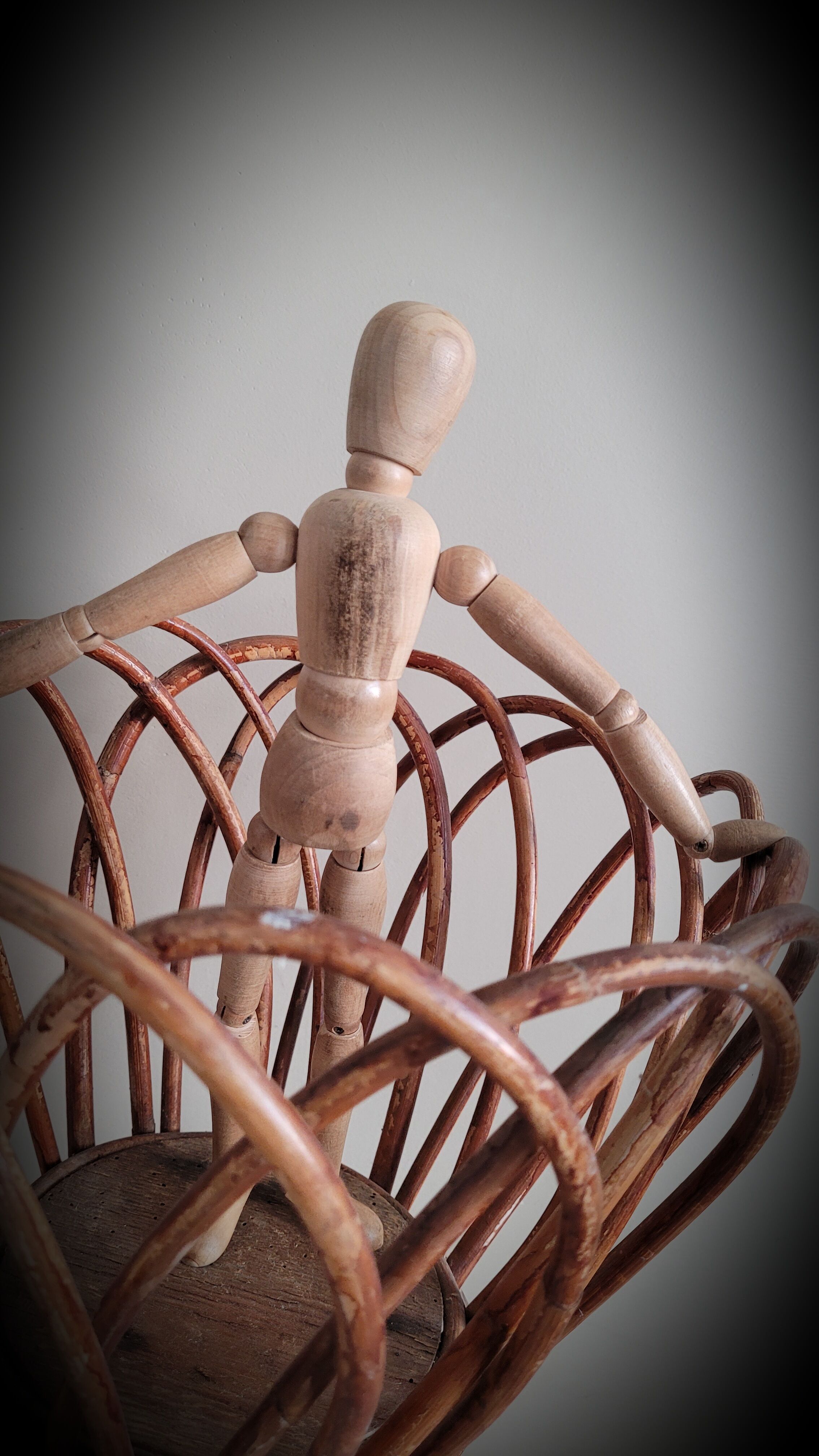 Rattan plant holder