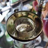 Set of 6 smoked champagne flutes Vintage 1970