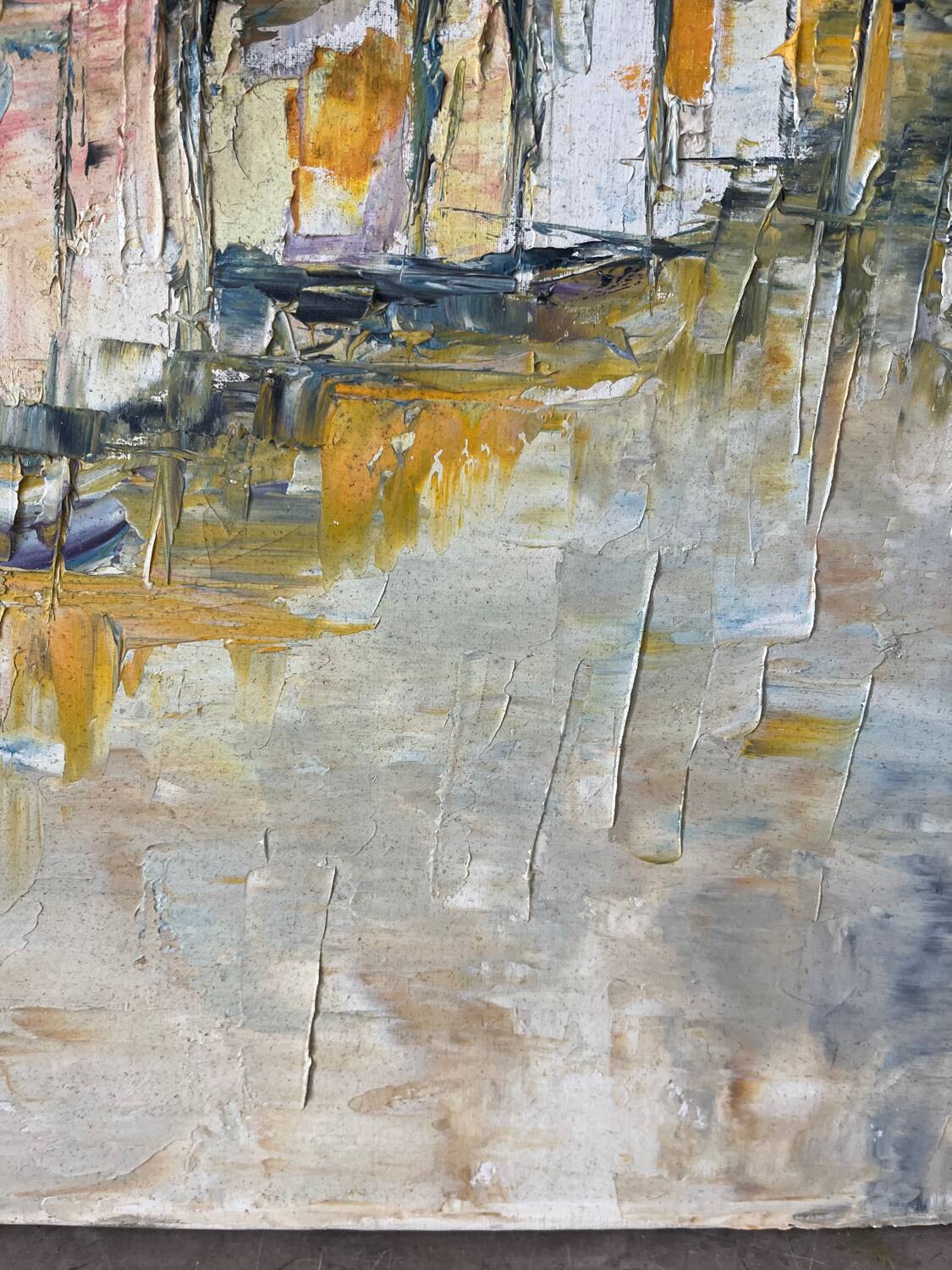 Main Street, knife technique, signed M Attal 1974