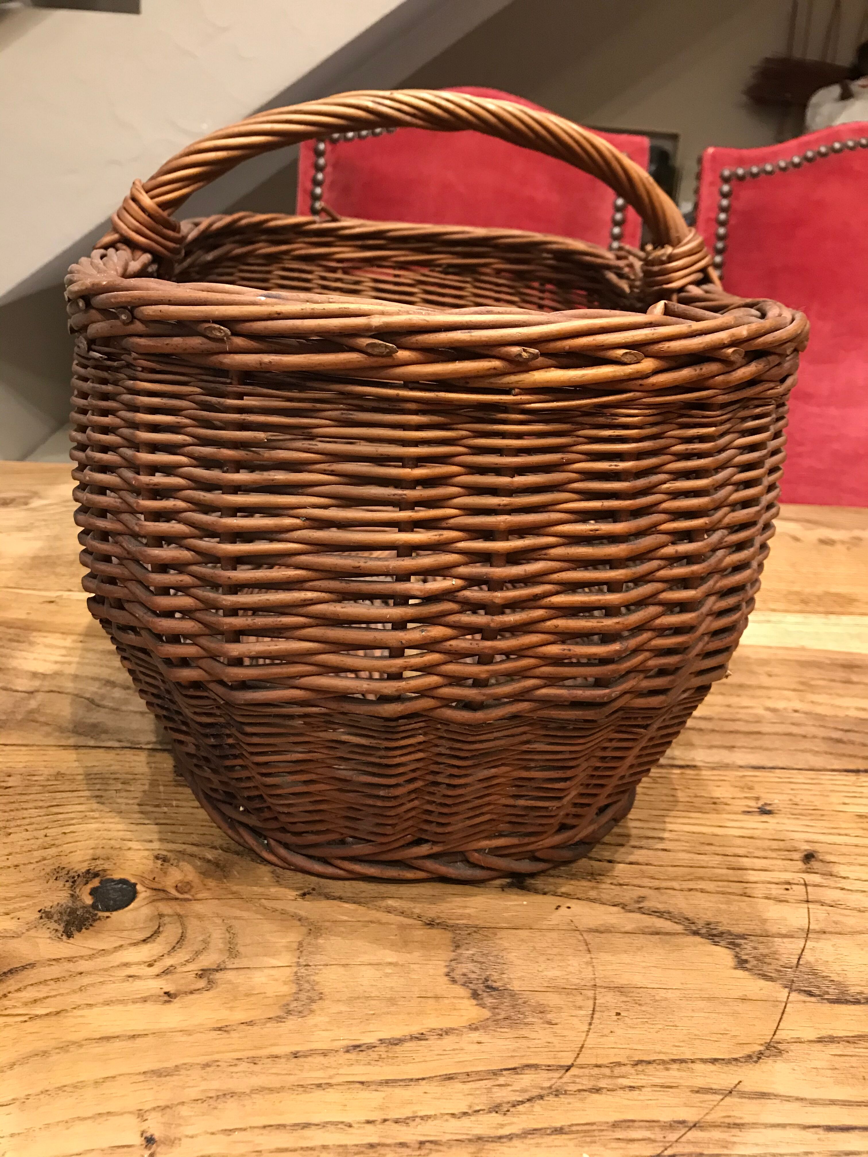 Vintage wicker basket