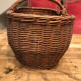 Panier en osier vintage