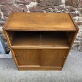 Oak Library 1960-70s French Design shop window industrial Art Deco