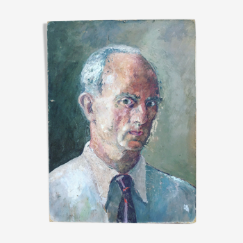 Portrait d'homme à la peinture à l'huile 1930s