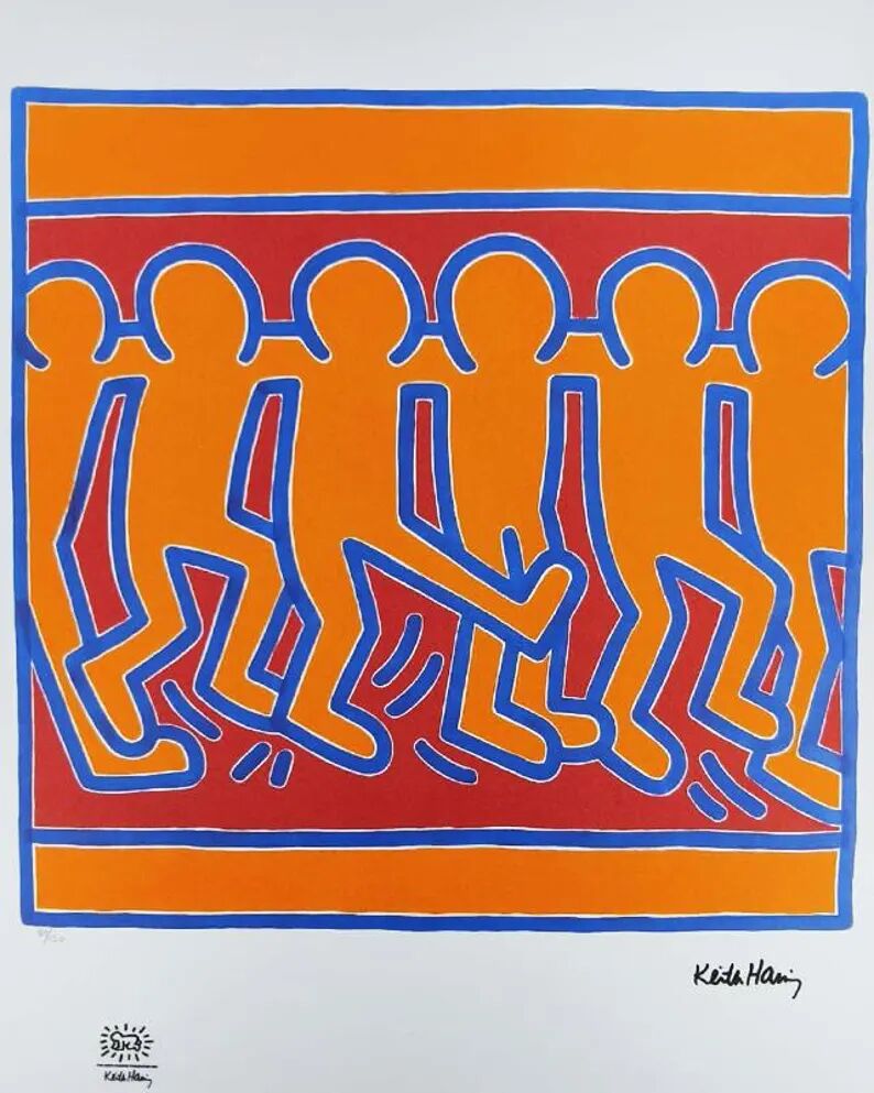 1990s Keith Haring Limited Edition Lithograph - Numbered in Pencil. After