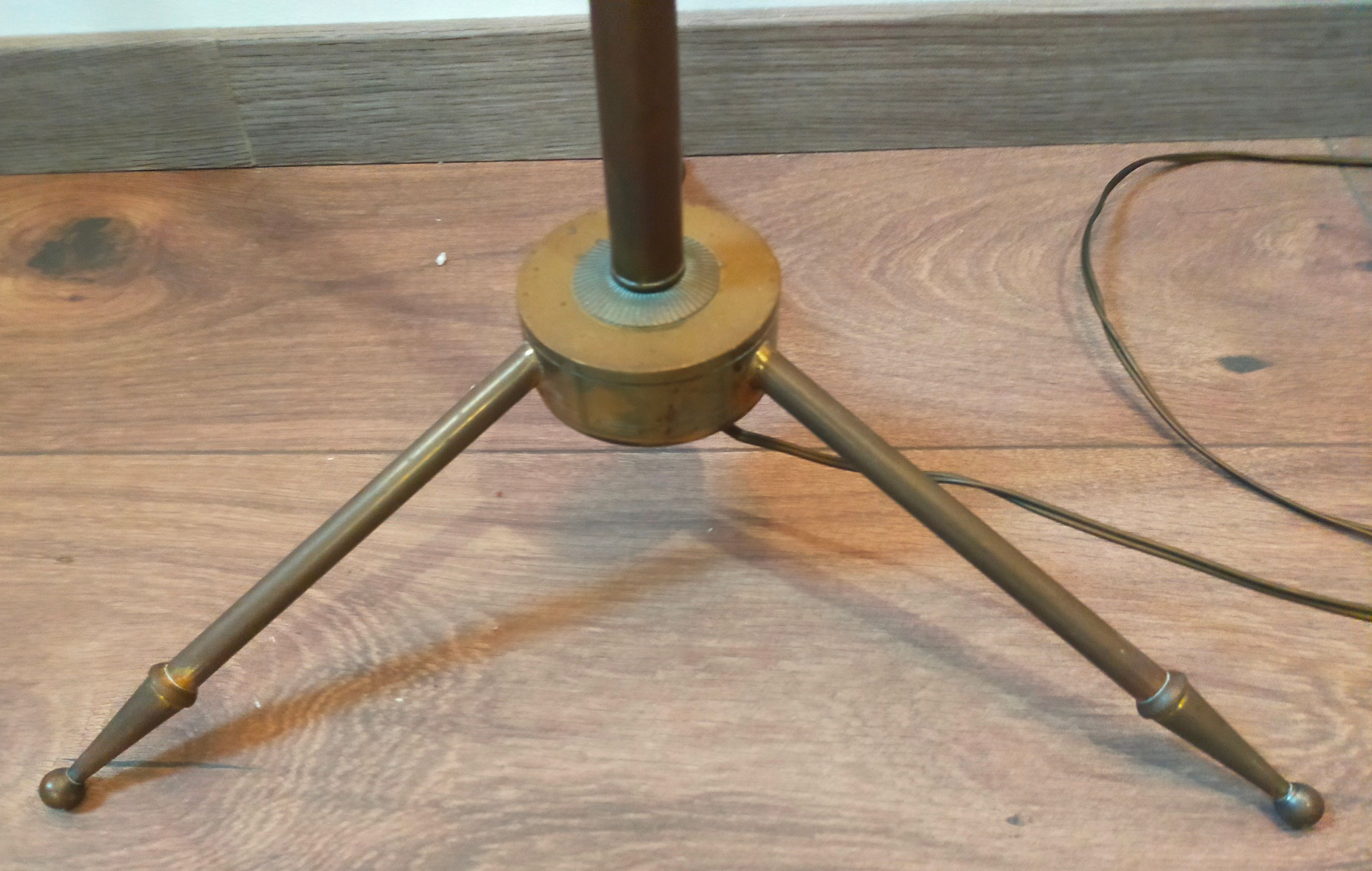 Lampadaire vintage en laiton