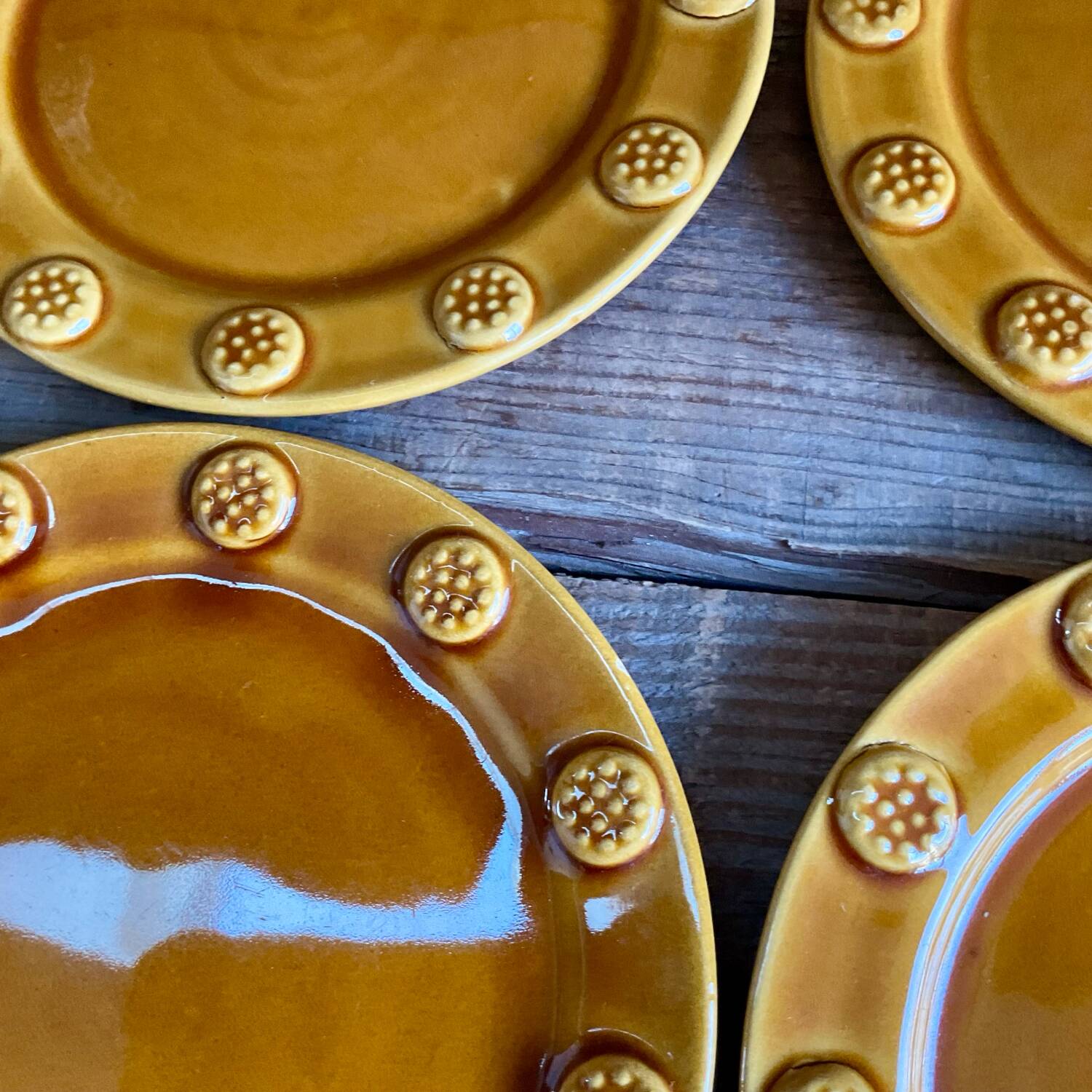 4 vintage France dessert plates