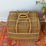 Vintage wicker trunk