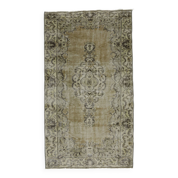 Turkish Anatolian Handmade Vintage Rug 255 cm x 145 cm