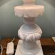 Carved marble lamp