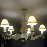 Wood chandelier 5 branches
